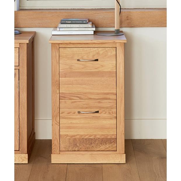 Baumhaus Mobel Oak Two Drawer Desk Pedestal (COR07A)