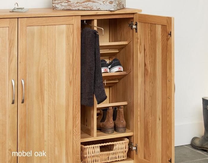 Baumhaus Mobel Oak Extra Large Shoe Cupboard (COR20F)