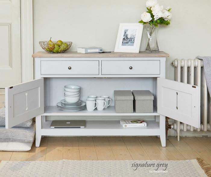 Baumhaus Signature Grey Small Sideboard (CFF02B)