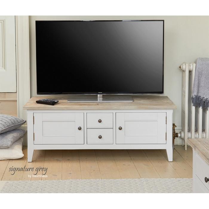 Baumhaus Signature Grey TV Stand (CFF09A)