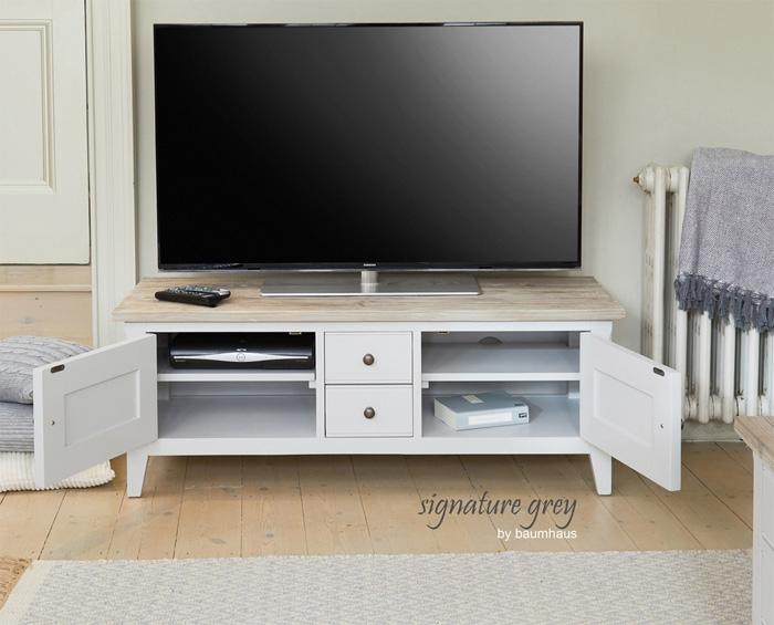 Baumhaus Signature Grey TV Stand (CFF09A)