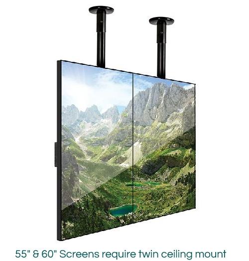 B-Tech BT2X1CPT - Twin TV Portrait Ceiling Mount