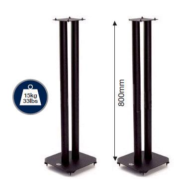 BT608 B-Tech Atlas Home Cinema Black Speaker Stands (x2)