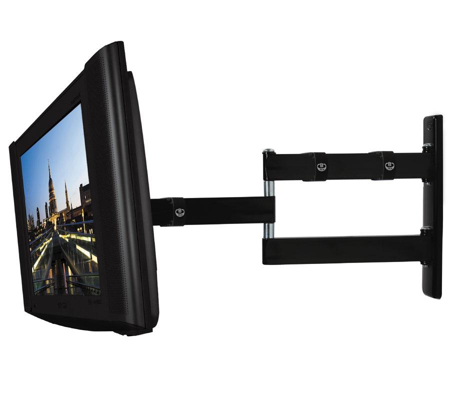 B-Tech BT7513B - Black Dual Arm TV Wall Bracket for TVs up to 23inch