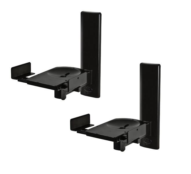 B-Tech BT77 Side Clamping Speaker Wall Brackets in Black or White