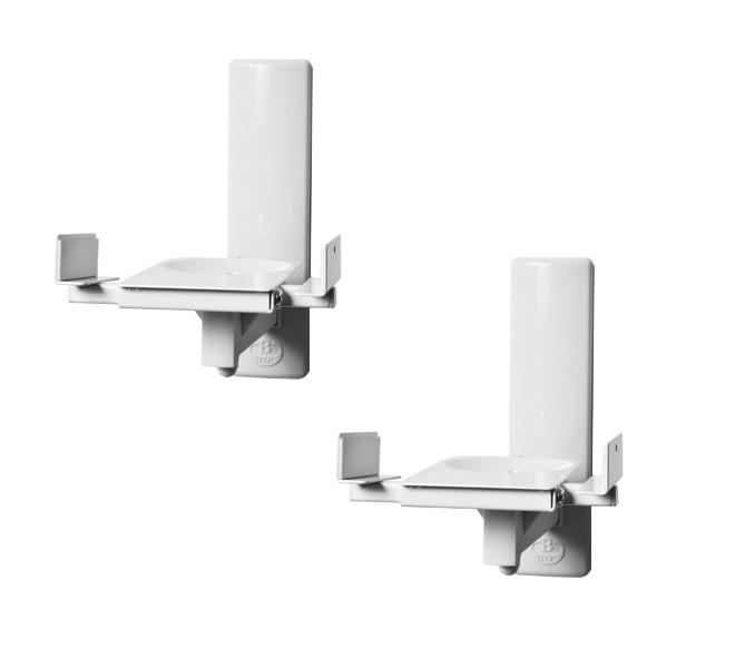 B-Tech BT77 Side Clamping Speaker Wall Brackets in Black or White