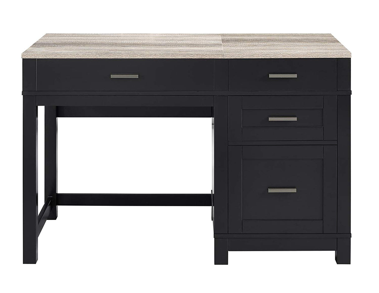 Dorel Home Carver Lift Top Office Desk in Black (9257196COMUK)