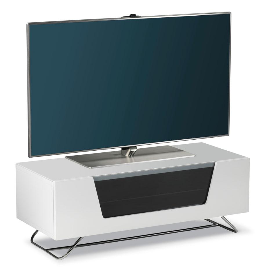 Alphason Chromium 2 White TV Stand (CRO2-1000CB-WHT)