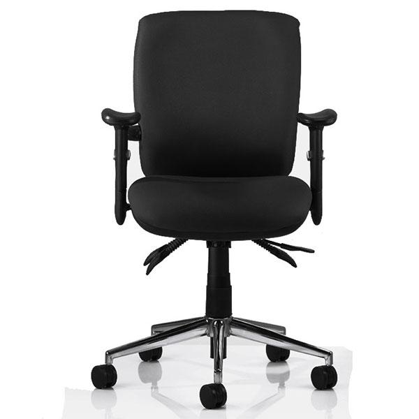 Dynamic Chiro Medium Back Ergonomic 24Hr Black Fabric Executive Chair