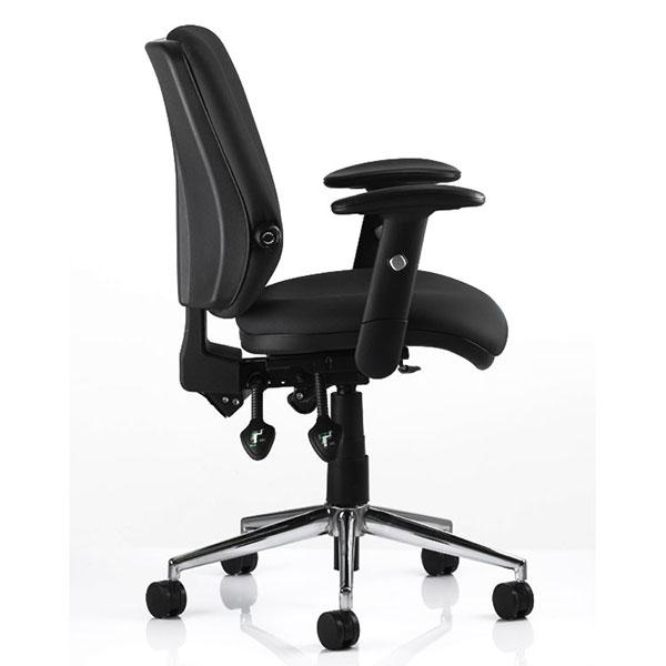 Dynamic Chiro Medium Back Ergonomic 24Hr Black Fabric Executive Chair