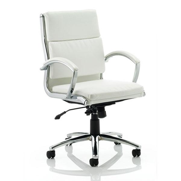 Dynamic Classic Medium Back Executive Office Chair in White