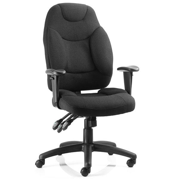 Dynamic Galaxy Ergonomic Executive Fabric Operator Chair in Black