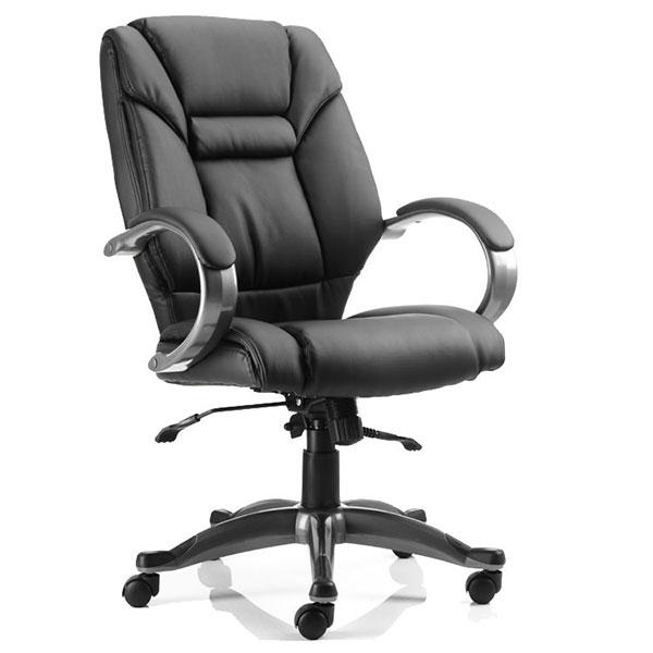 Dynamic Galloway Executive Leather Office Chair in Black