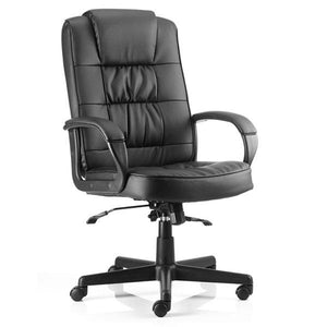 Dynamic Moore Executive Leather Office Chair in Black
