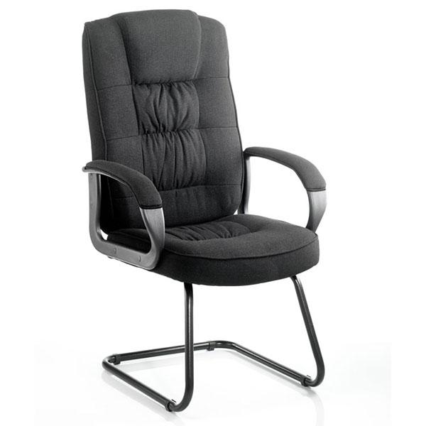 Dynamic Moore Visitor Fabric Office Chair in Black