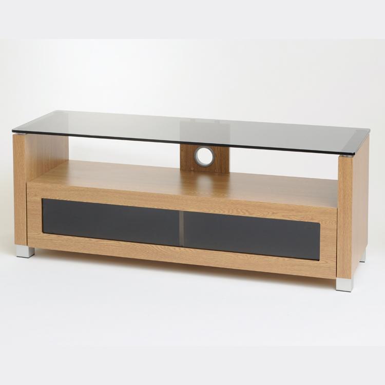 TTAP Elegance TV Cabinet in Oak and Tinted Glass (AVS-L642-1250-3OT)