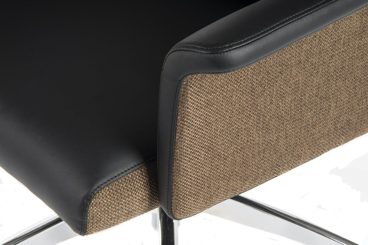 Teknik Elegance High Back Black Leather Chair