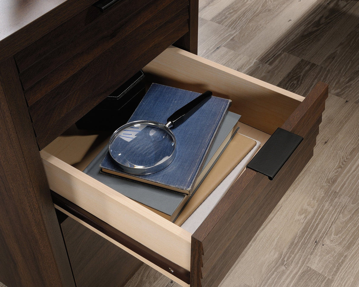 Teknik Elstree L-Shaped Corner Office Desk in Mahogany (5426914)