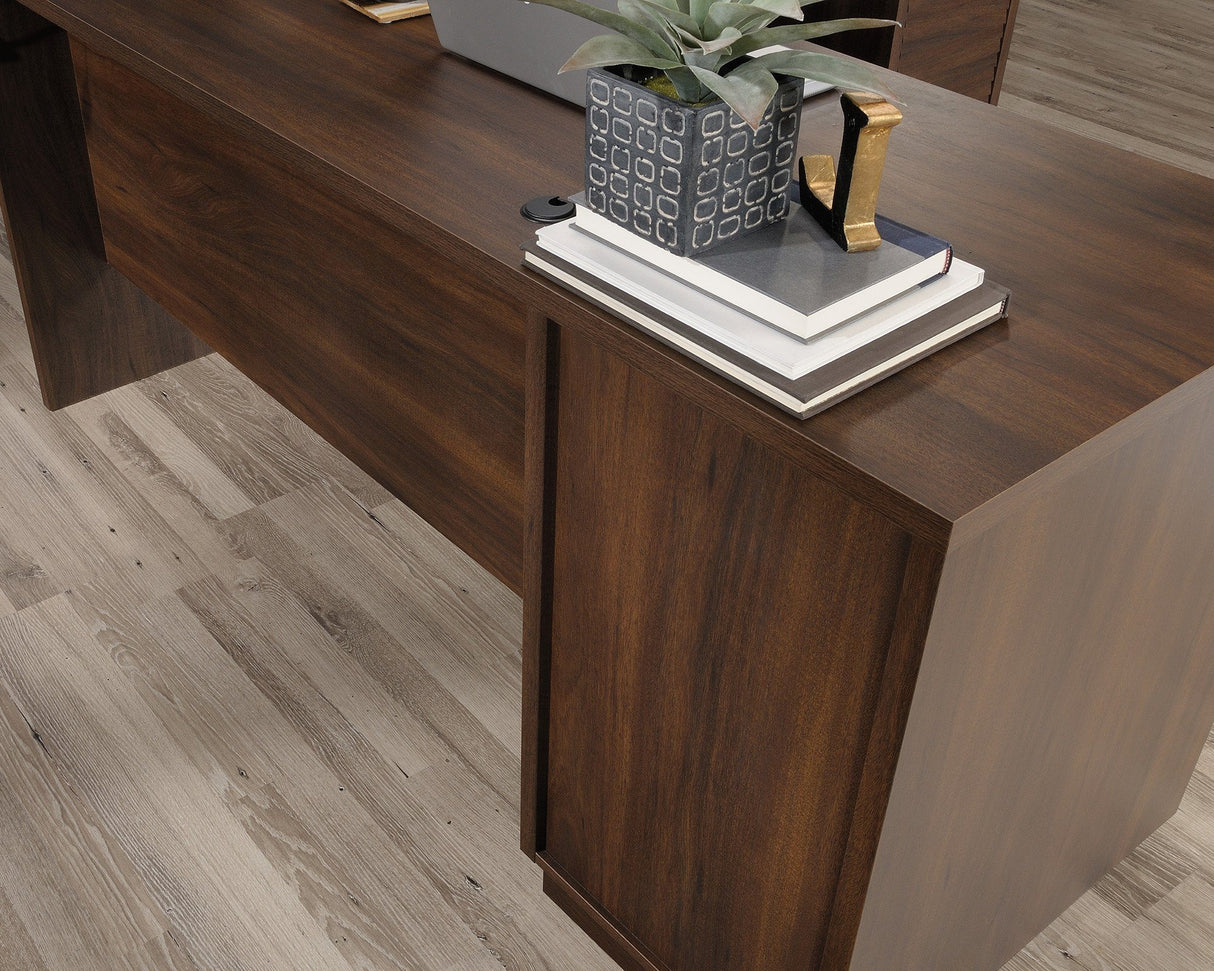 Teknik Elstree L-Shaped Corner Office Desk in Mahogany (5426914)