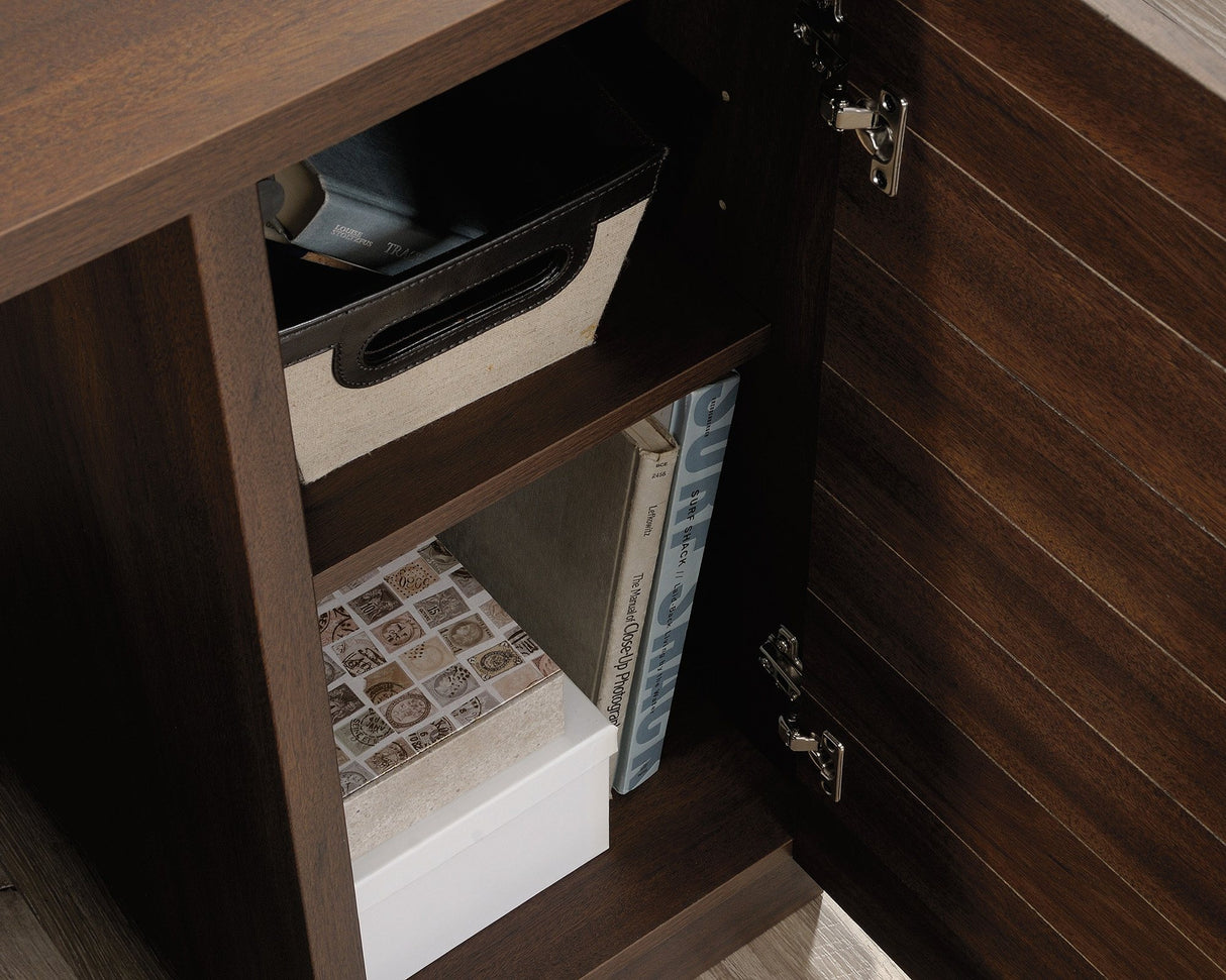 Teknik Elstree L-Shaped Corner Office Desk in Mahogany (5426914)