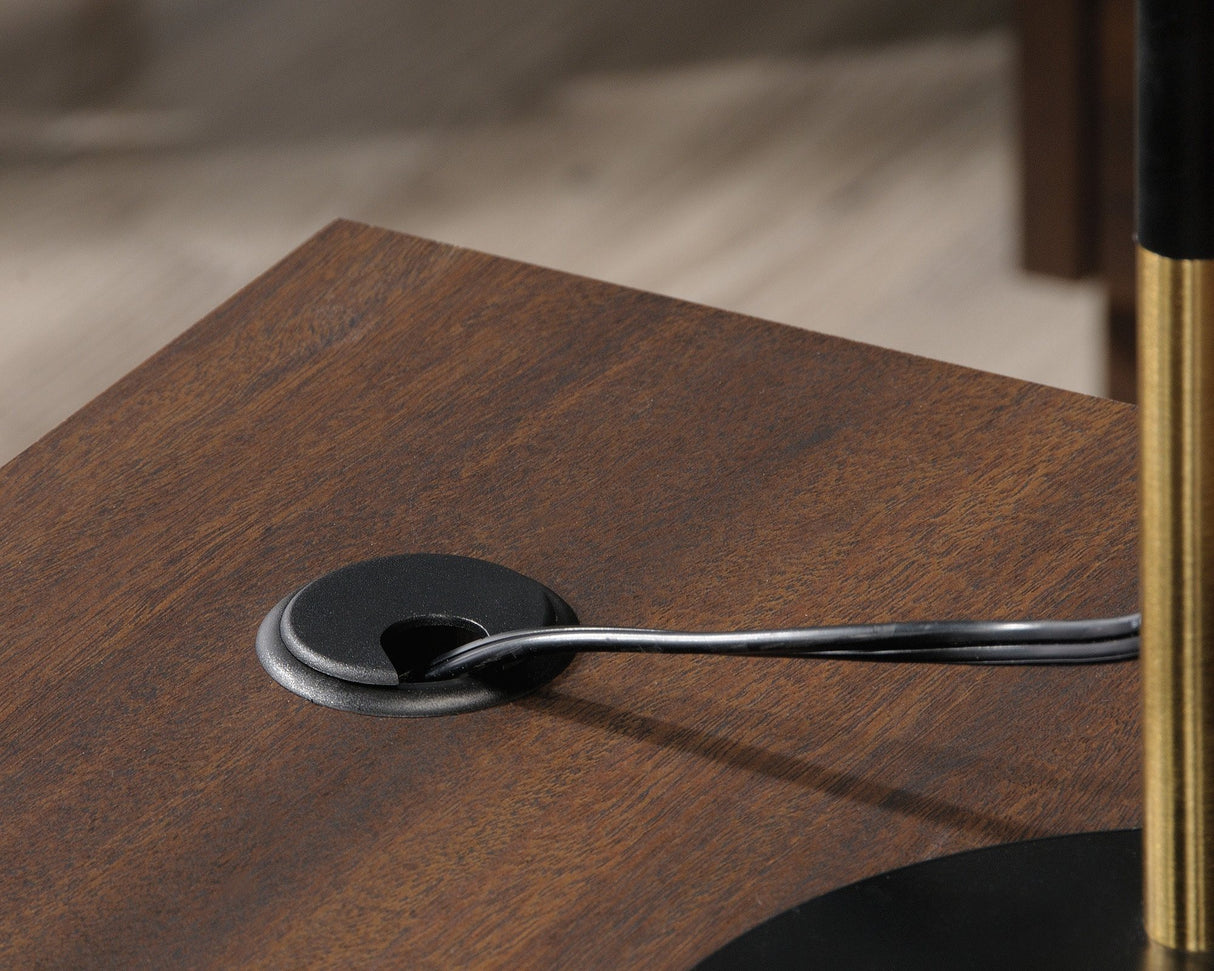 Teknik Elstree L-Shaped Corner Office Desk in Mahogany (5426914)