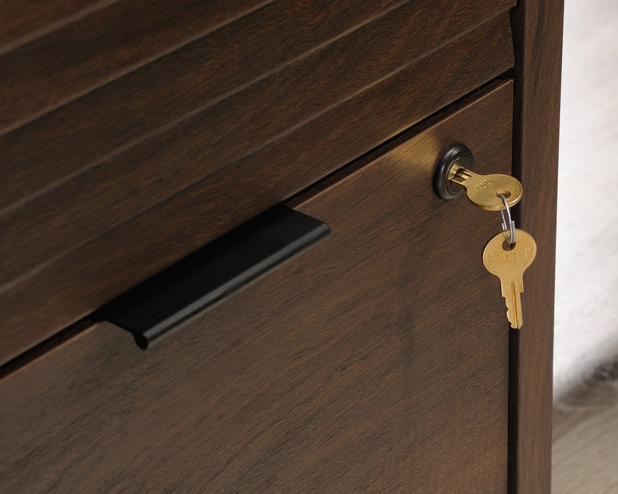 Teknik Elstree L-Shaped Corner Office Desk in Mahogany (5426914)