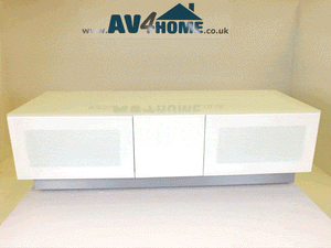 Alphason Element EMT1250 High Gloss White TV Cabinet