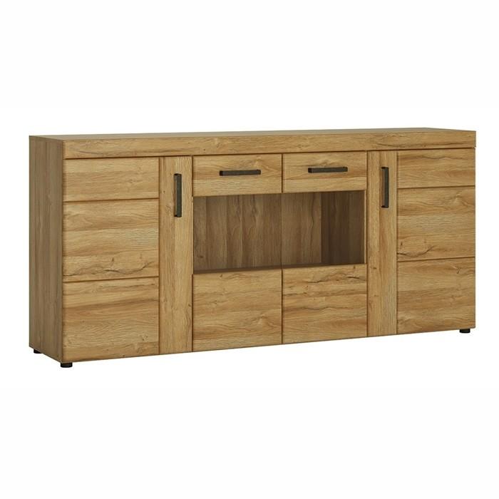 Furniture To Go Cortina 4 Door Wide Glazed Sideboard In Grandson Oak (4324456)