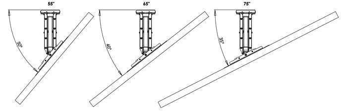 Future Automation PS55 Cantilever Wall Mount with Swivel to suit 55 to 75 inch