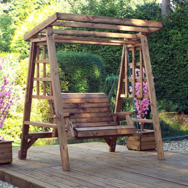 Charles Taylor Dorset Two Seater Swing in Green (HB133G Set)