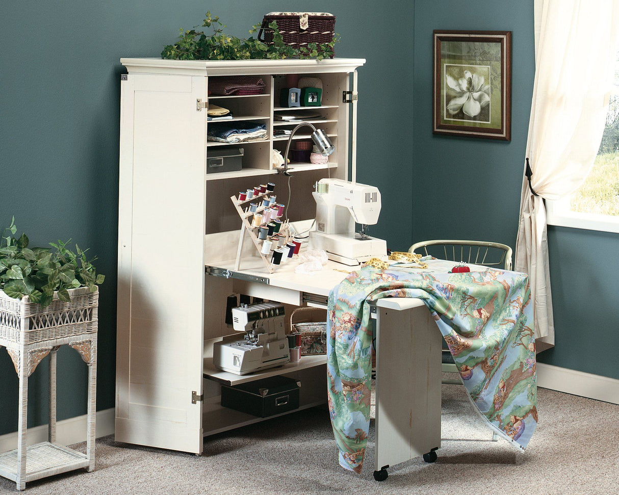 Teknik Hideaway Office Desk in Antique White (5158097)
