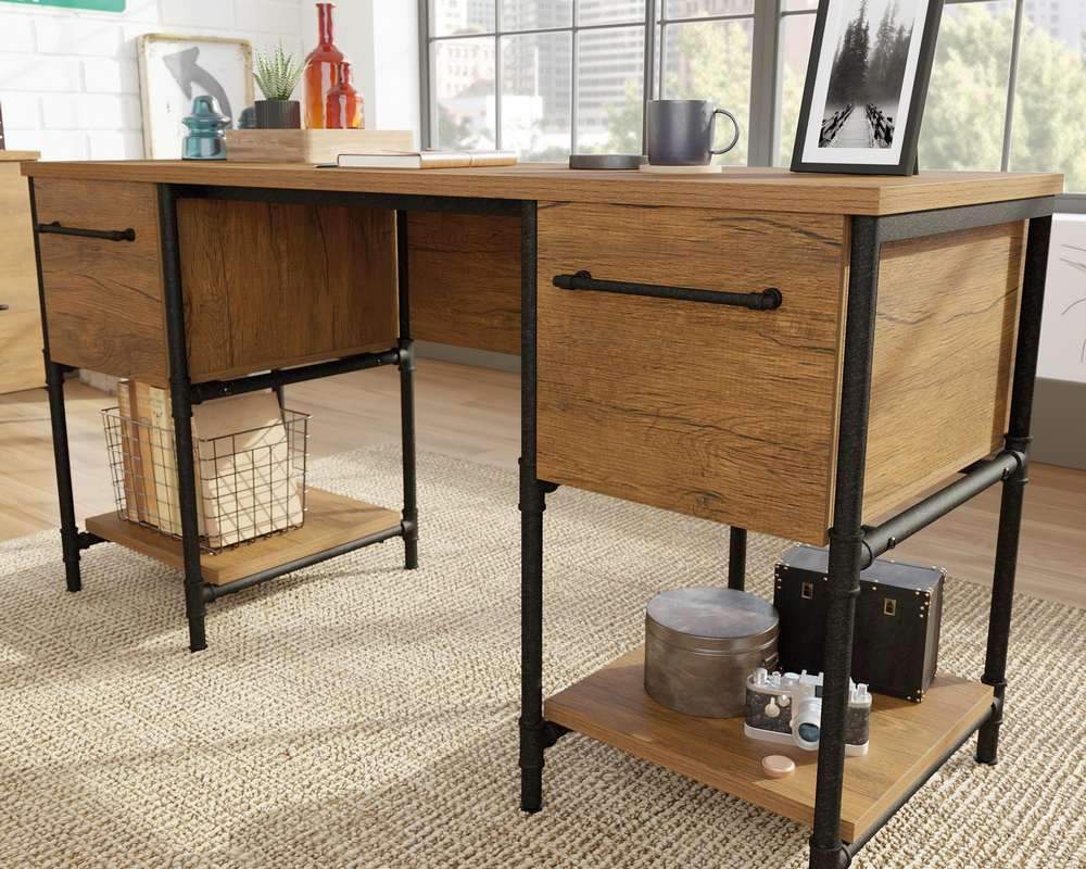 Teknik Iron Foundry Double Pedestal Office Desk (5427134)