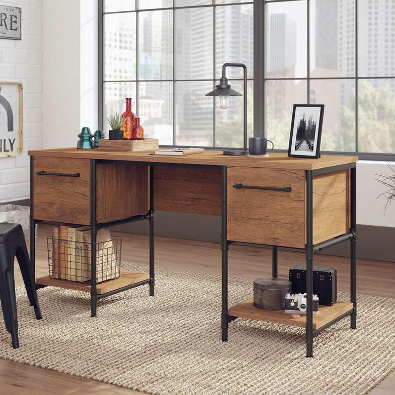 Teknik Iron Foundry Double Pedestal Office Desk (5427134)