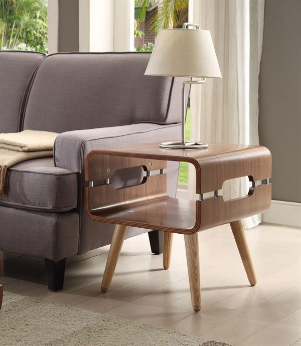 Jual Havana Curved Walnut Lamp Table (JF704)