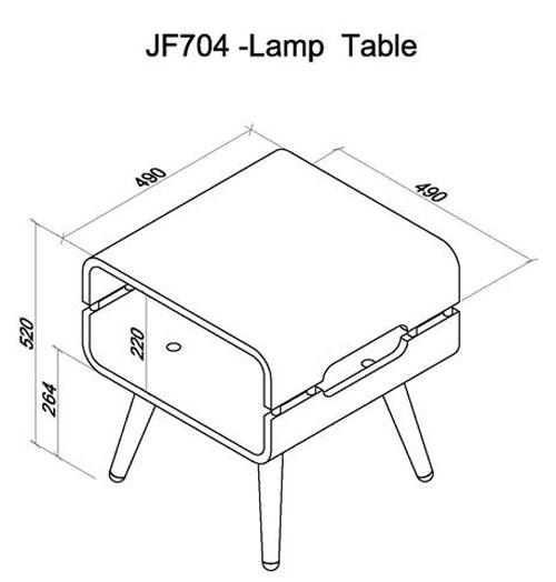 Jual Havana Curved Walnut Lamp Table (JF704)
