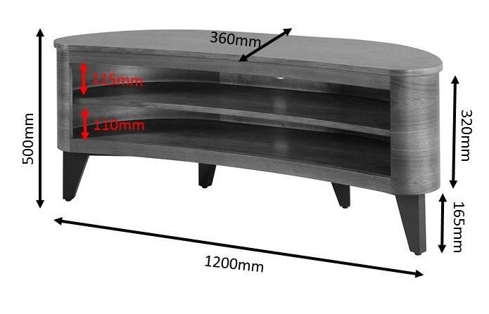 Jual San Francisco Curved Walnut TV Stand (JF709)