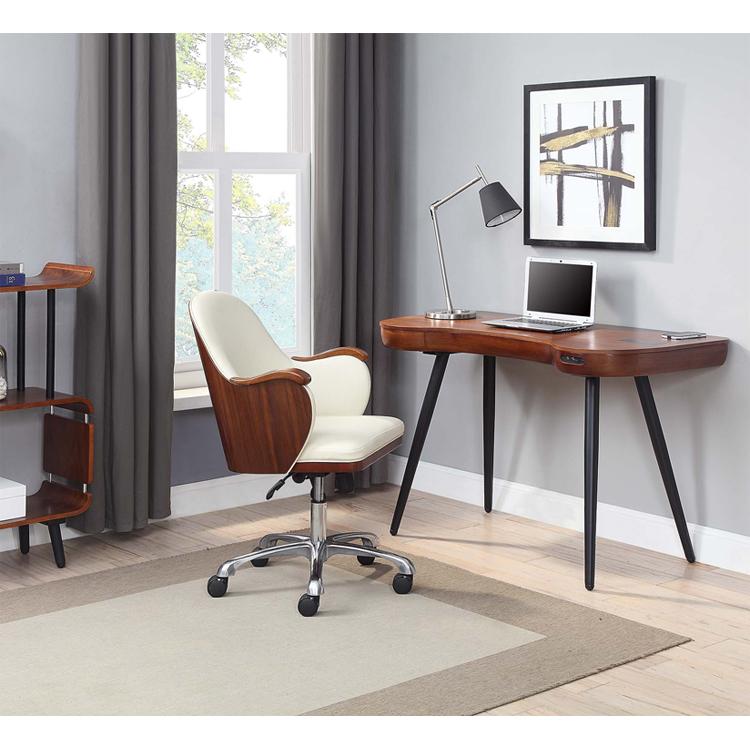 Jual San Francisco PC712 Executive Office Chair in Walnut and Cream Leather