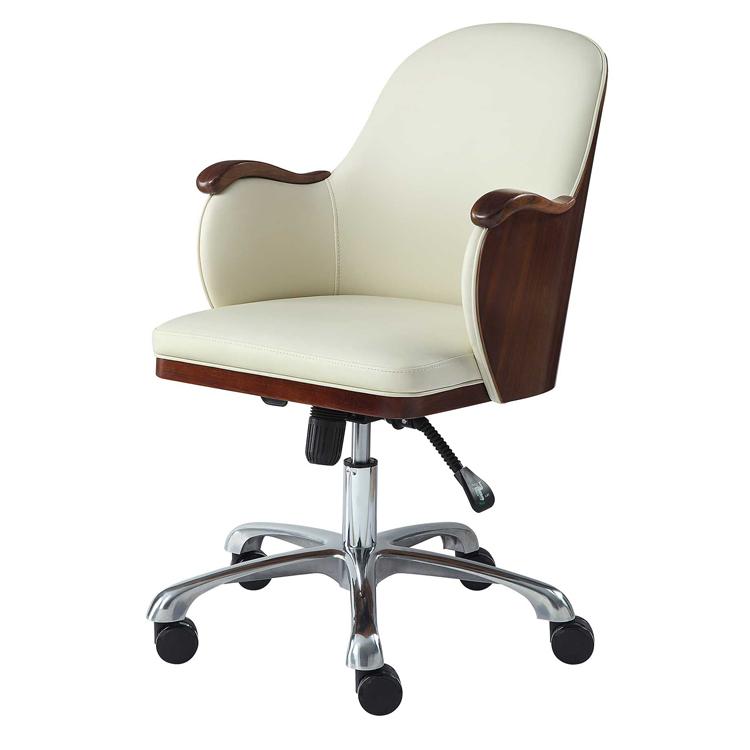 Jual San Francisco PC712 Executive Office Chair in Walnut and Cream Leather