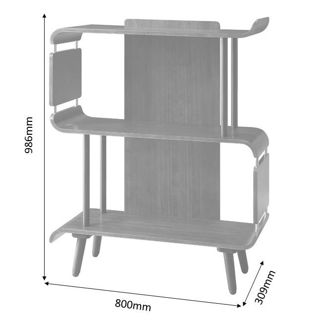 Jual Vienna PC611 Walnut Bookcase