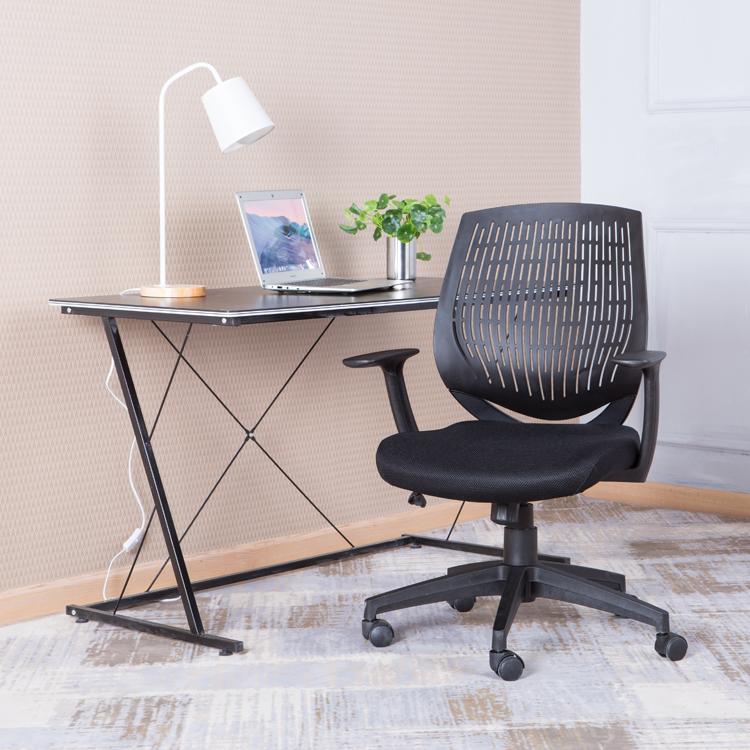 Alphason Malibu Black Task Operator Chair With Arms (AOC5460BLK)
