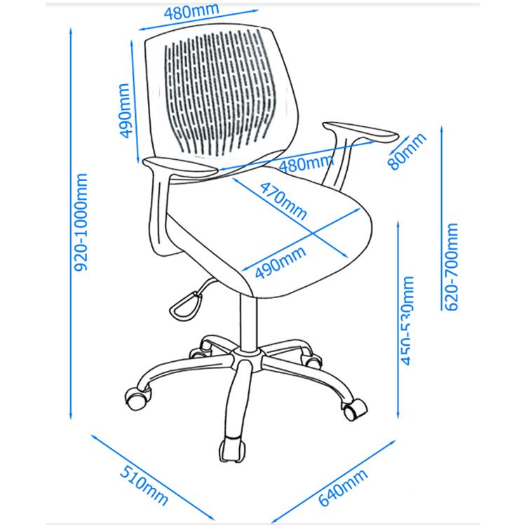 Alphason Malibu Black Task Operator Chair With Arms (AOC5460BLK)