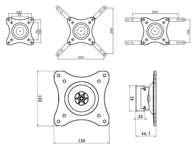 Multibrackets 3497 VESA TV Wall Bracket with Tilt and Rotation