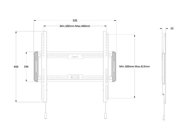 Multibrackets FLAT1008 - Universal Flat TV Wall Bracket