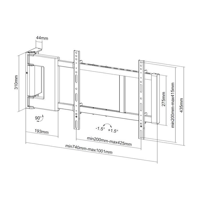 Multibrackets Motorised TV Wall Mount for screens up to 60 inch