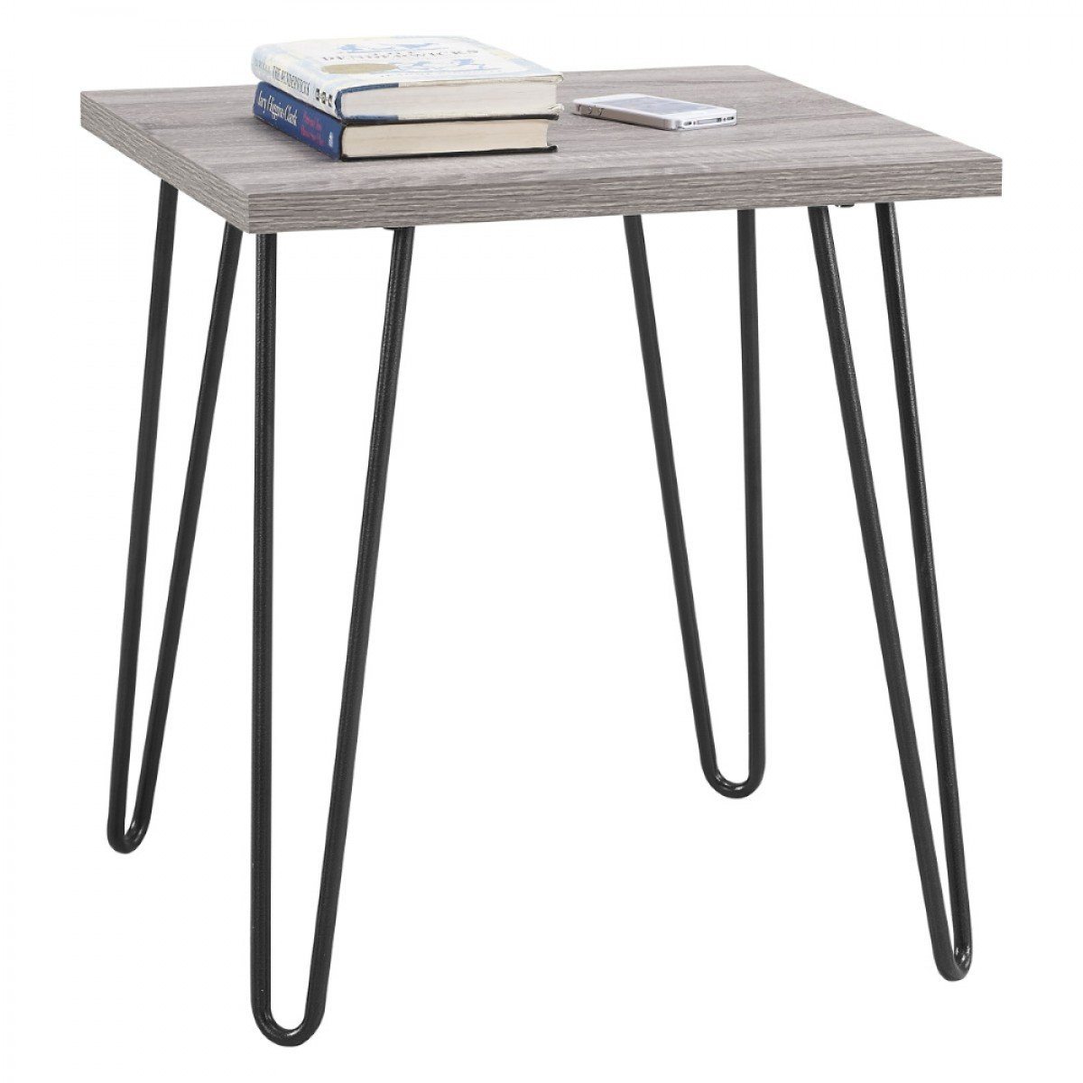 Dorel Home Owen Range Retro End Table in Grey Oak