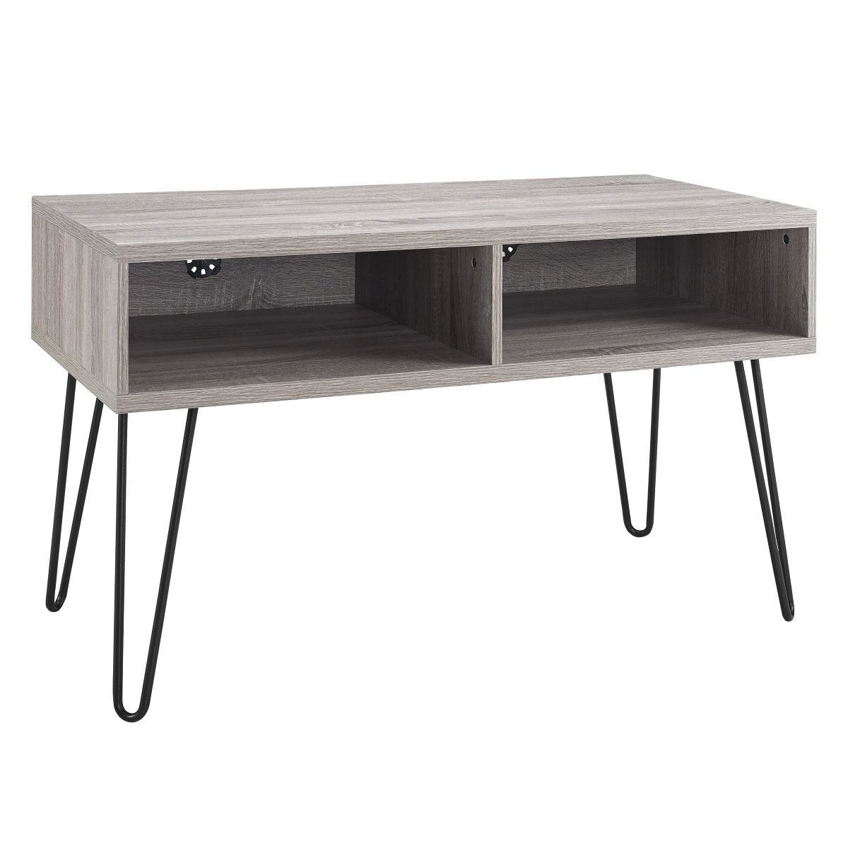 Dorel Home Owen Range Retro TV Stand in Grey Oak