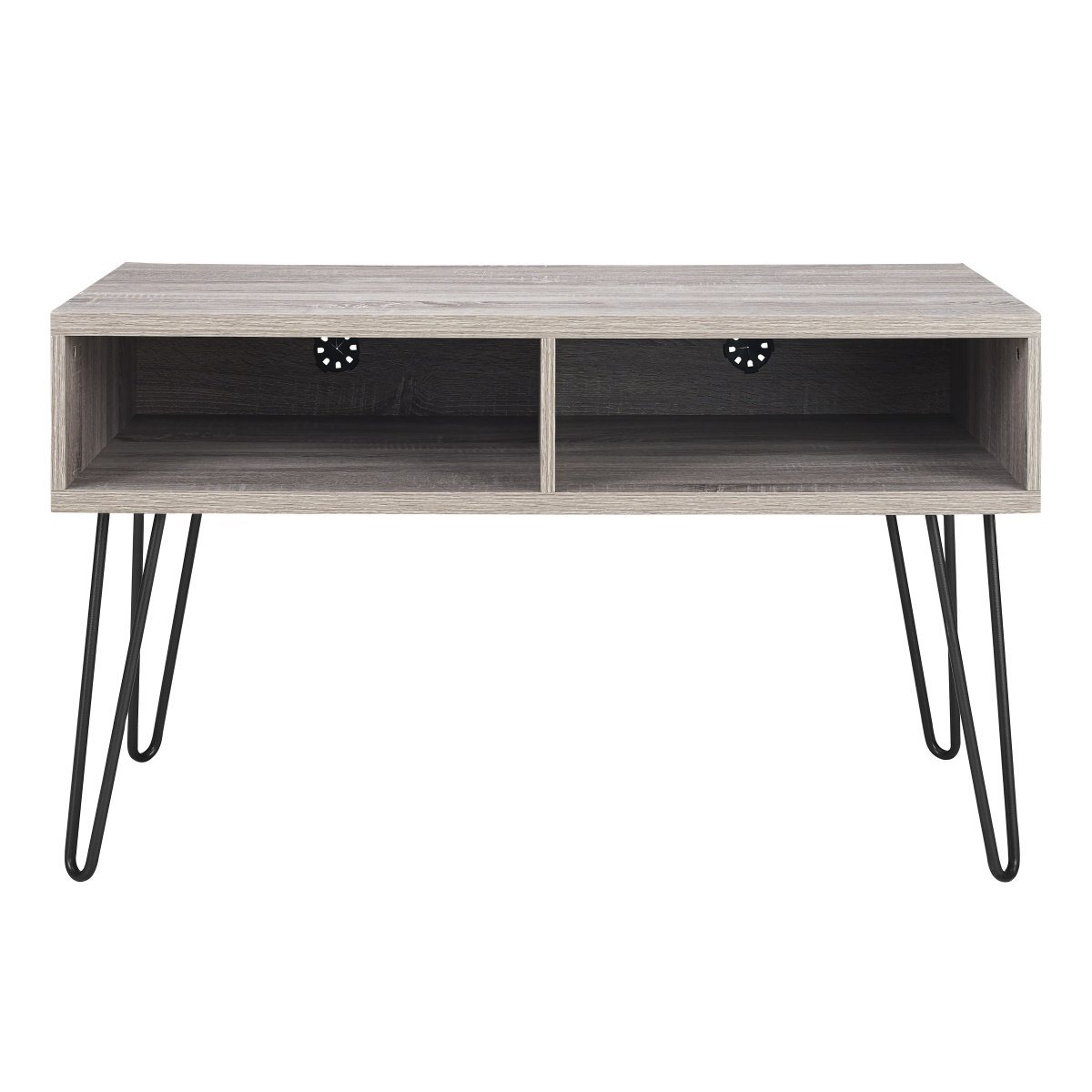 Dorel Home Owen Range Retro TV Stand in Grey Oak