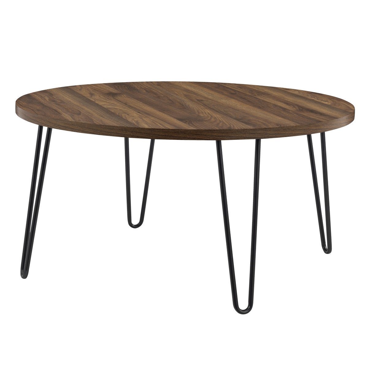 Dorel Home Owen Range Retro Round Coffee Table in Walnut