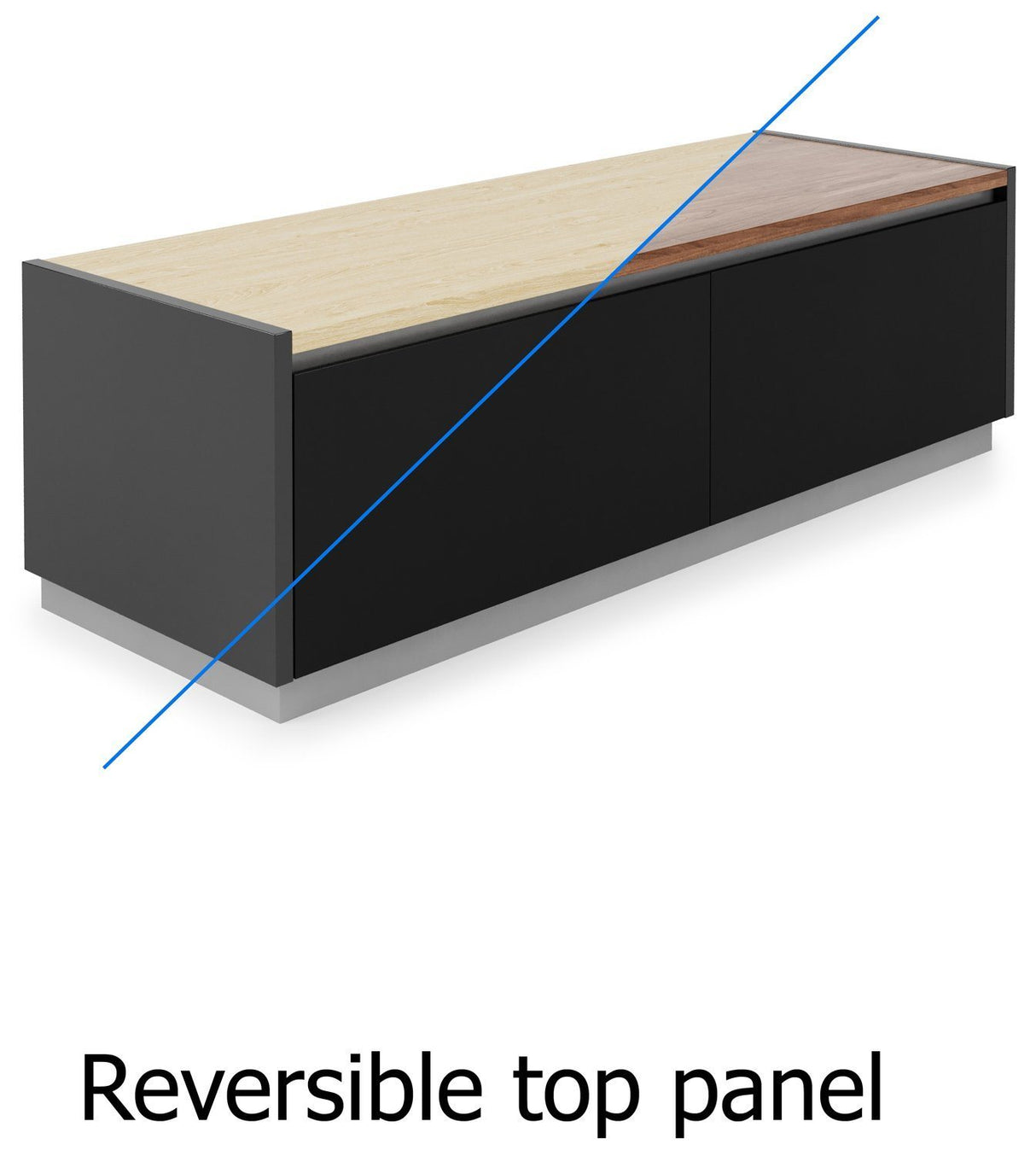 Alphason Horizon TV Cabinet with Oak/Walnut Reversible Top (ADHO1200)