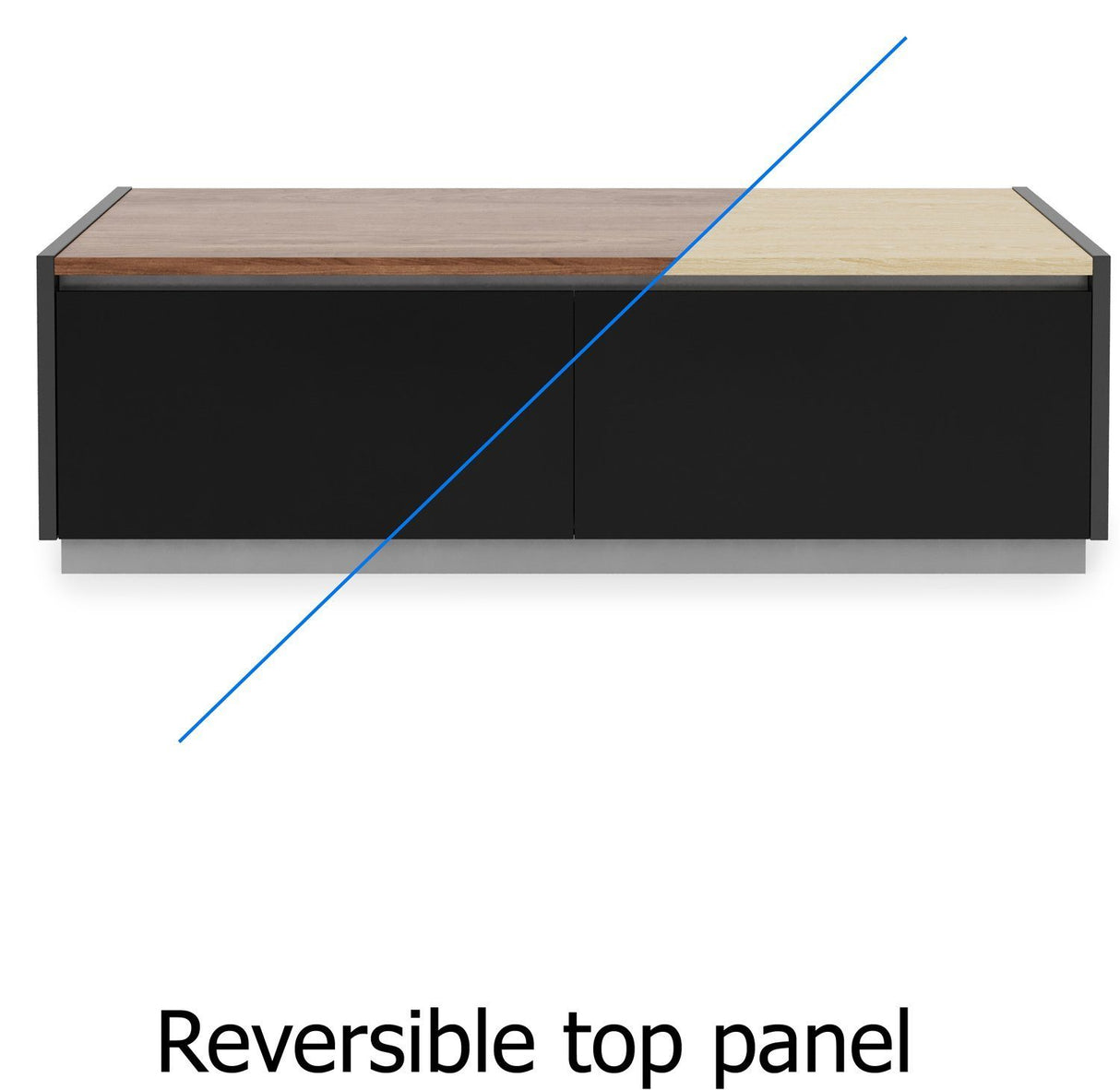 Alphason Horizon TV Cabinet with Oak/Walnut Reversible Top (ADHO1200)